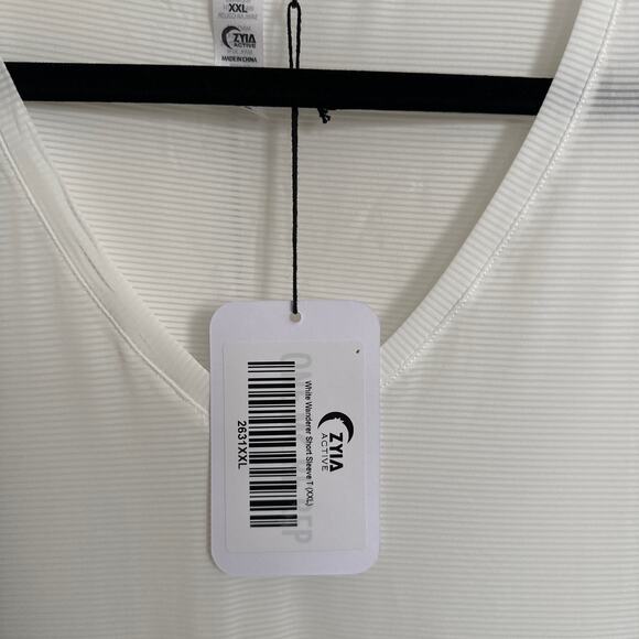 NWT Zyia Active White‎ Wanderer Top Shirt XXL - Picture 4 of 7